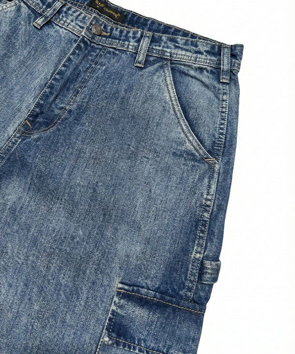 Men's Baggy Carpenter Denim - Wash Blue Jp-2080