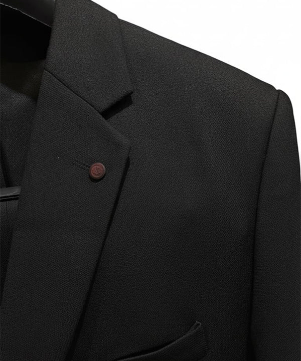 Formal Suit Gst-0127 Texture Black 2 Button