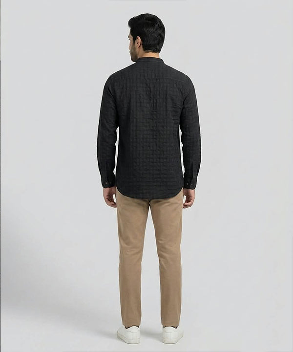 Men's Casual Shirt - Black Shc-1590 (ORG H)