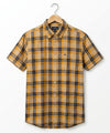 Men's Casual Yellow Chk Half Sleves Shc-2080