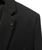 Formal Suit Gst-0126 Texture Black 2 Button