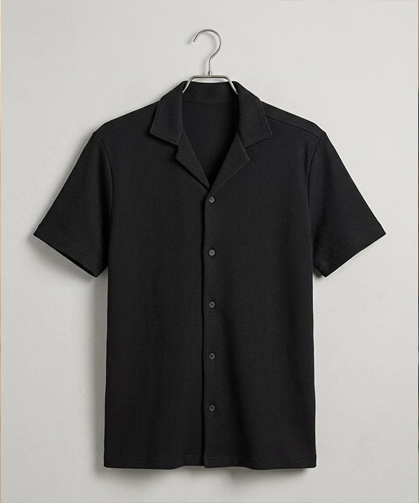 Men's Thermal Half sleves Shirt - Black Shc-3086