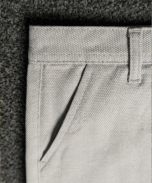 Men’s Summer Cotton Texture Grey Shorts- BR-0102