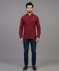 Men's Casual Shirt - Shc-1579 Red Chk A