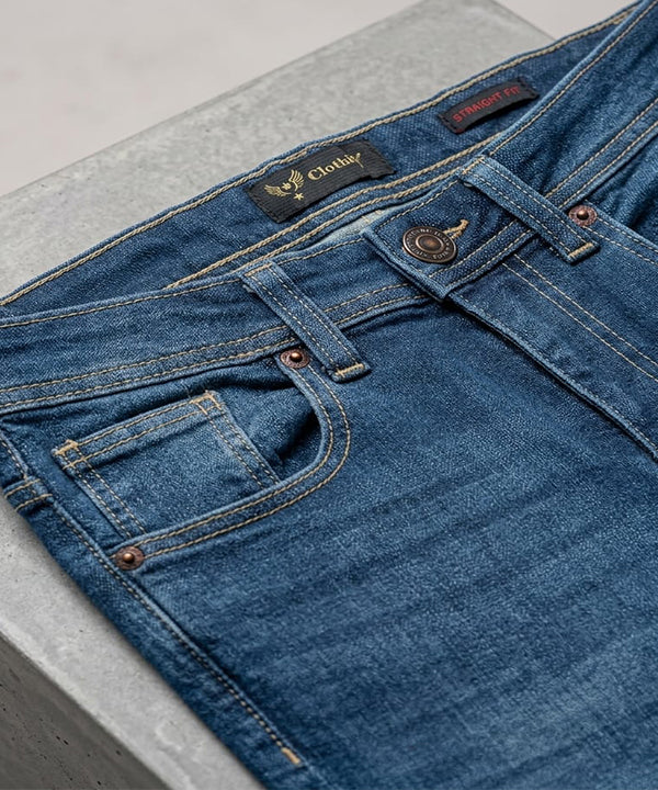 Men's Denim Straight Fit- Jp-2249 Blue