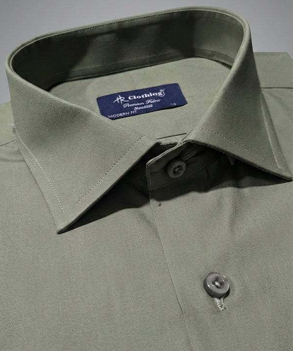 Men's Dress Shirt - Green Dsh-0292