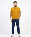 Premium Ribbed Collar Polo T-Shirt Mustard TSH-7162