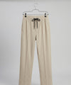 Men’s Pinstripe Drawstring Baggy Trousers- LWR-0688 Beige Stripe