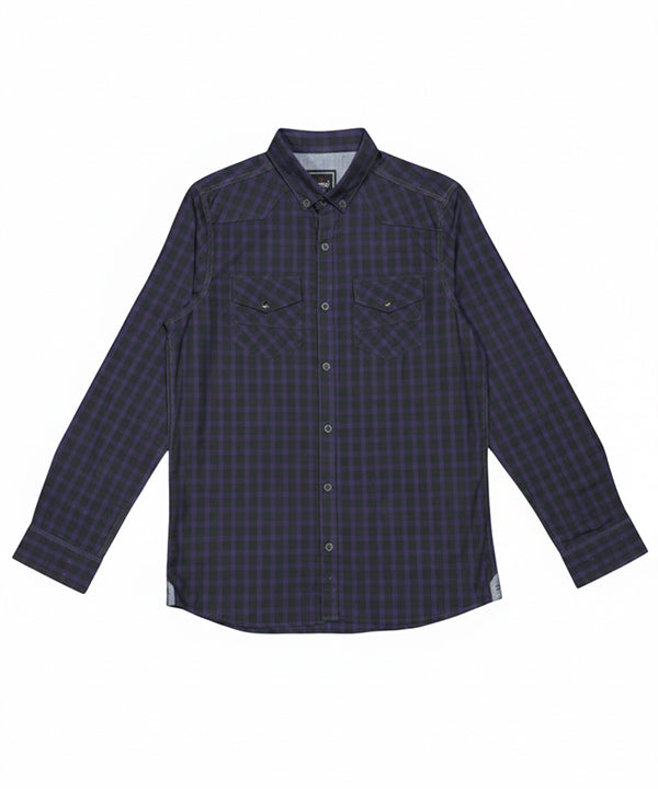Men's Casual Shirt - Shc-1579 Purple Chk