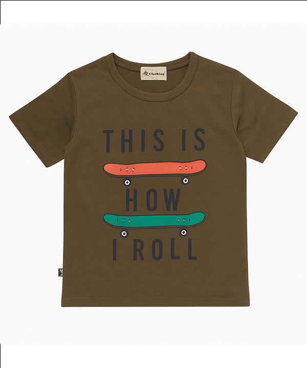 HR clothing Kids Tee's - Green BTS-1480
