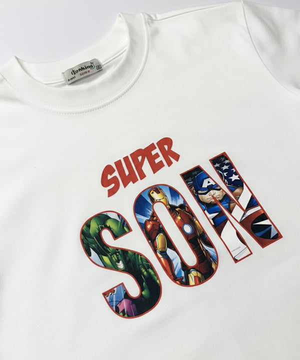 HR clothing Kids Super Son Tee's White BTS-1899