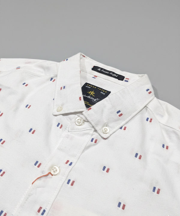 Men's Casual Shirt - Shc-1615 White Dotted