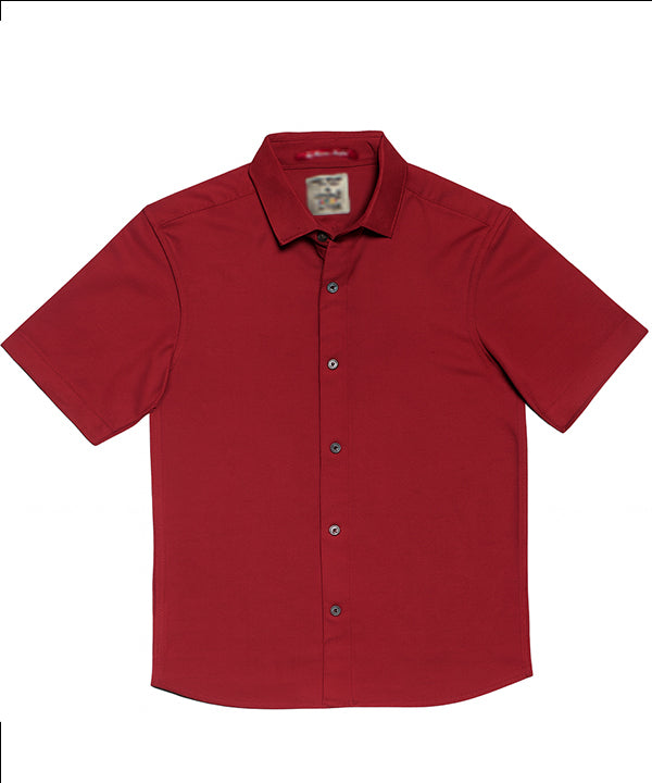 HR clothing Kids Half Sleeves Shirt - Maroon BSH-0110