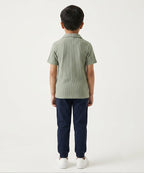 HR clothing Kids Half Sleeves Shirt - L-Green BSH-0116