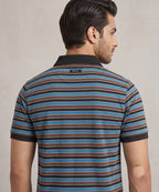 MEN'S T-SHIRT COLLAR MAROON STRIPE BASIC TSH-5916