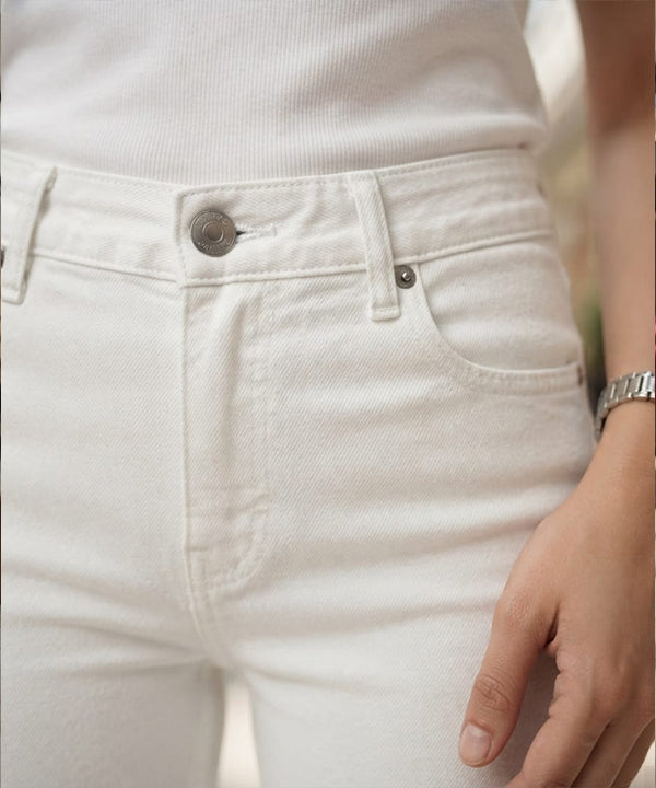 HR Clothing Women's Slim Fit Denim Jeans-LJP-0081–White