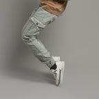 HR Clothing Men's Cargo Trousers - Light Grey LWR-0484