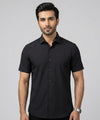 Men's Casual Black Half Sleves Shc-2073