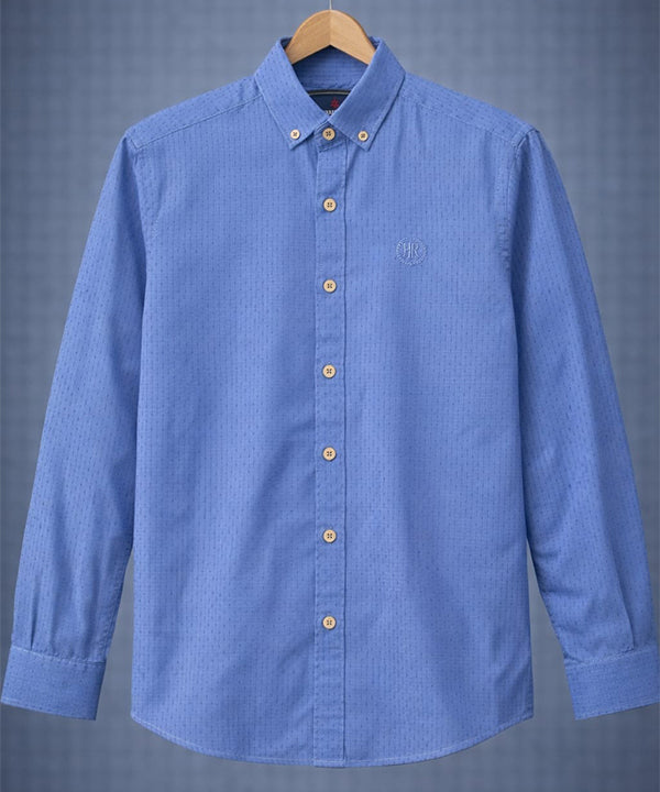Men's Casual Shirt - Shc-1063 Dotted Blue