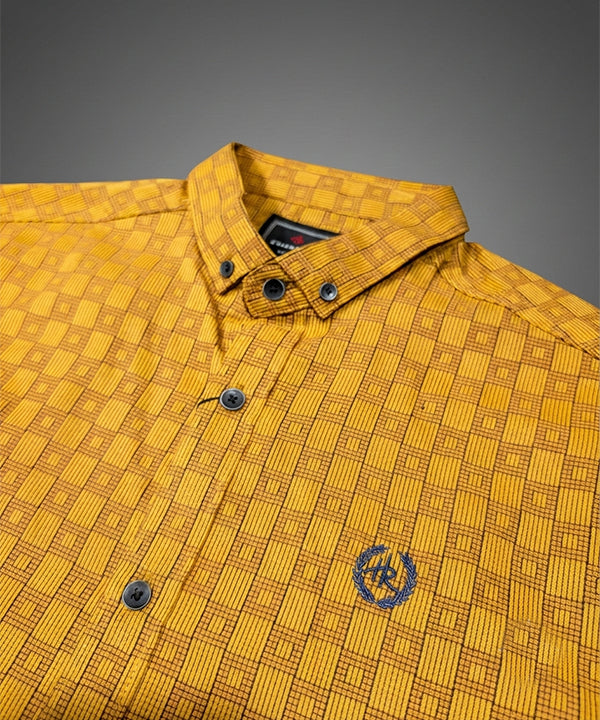 Men's Casual Shirt - Shc-1061 Printed Yellow