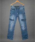 Men's Smart Baggy Denim - 10 pocket Blue Jp-2088
