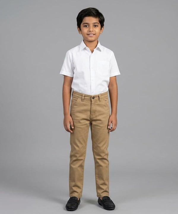 Kids Cotton Chino Pant - Bcp-0039 Brown