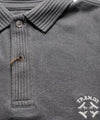 Premium Ribbed Collar Polo T-Shirt Grey TSH-7162