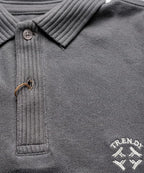 Premium Ribbed Collar Polo T-Shirt Grey TSH-7162