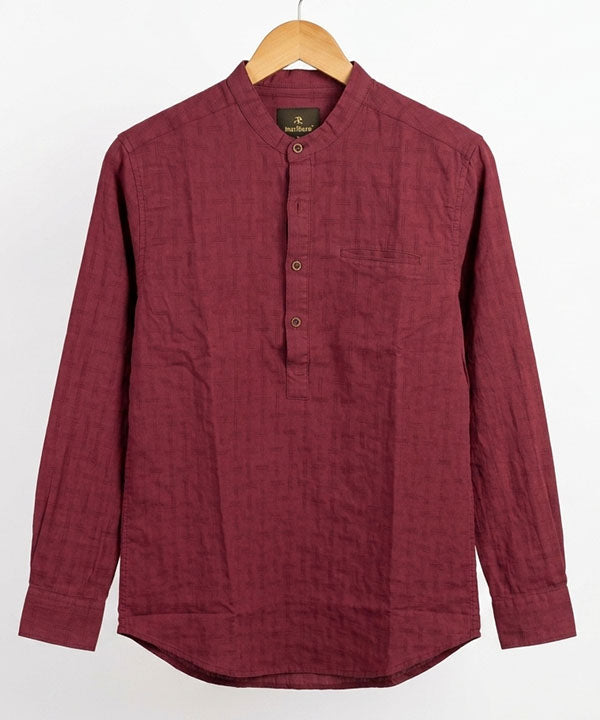 Men's Casual Shirt - Maroon Shc-1590 ORG