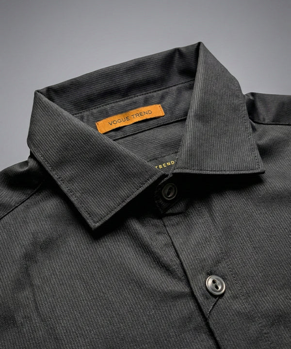 Men's Casual Shirt - Black Stripe Shc-1972 Strech Fabric (ORG)