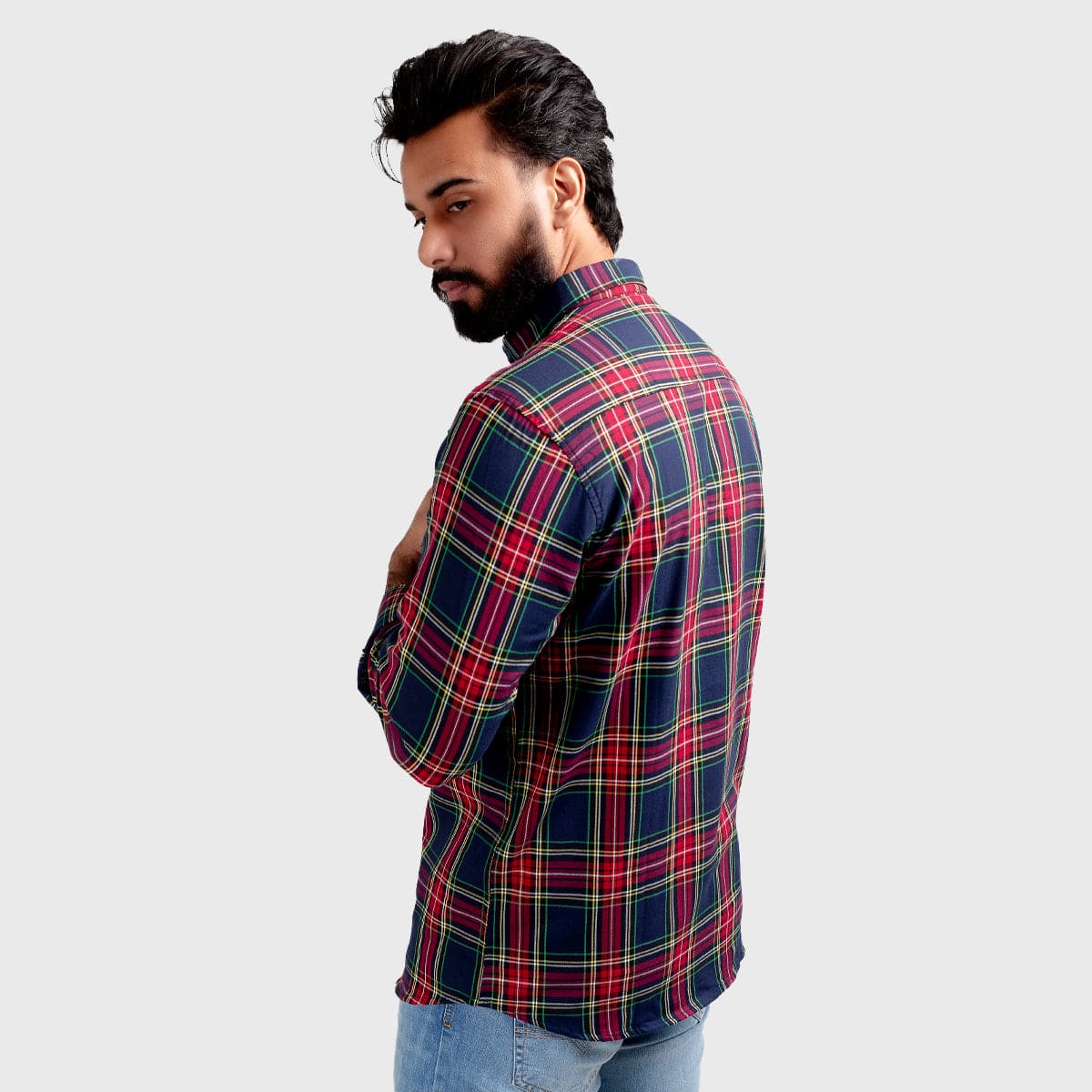 Men's Casual Checkered Shirt - Multi Shc-1980 (ORG)