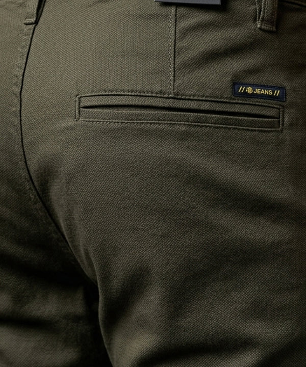 Men’s Summer Cotton Texture Green Shorts- BR-0102