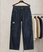 HR Clothing Women's Full Baggy Denim Jeans - JP-2246 – N-Blue