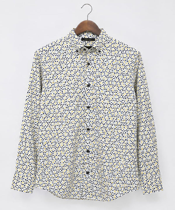 Men's Casual Shirt - Shc-1606 Ptinted Yellow (ORG-H)