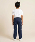 Kids Cotton Texture-Navy Chino Pant - Bcp-0052