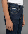 Boys Navy Blue Stretch Denim Jeans- Bjp-0304