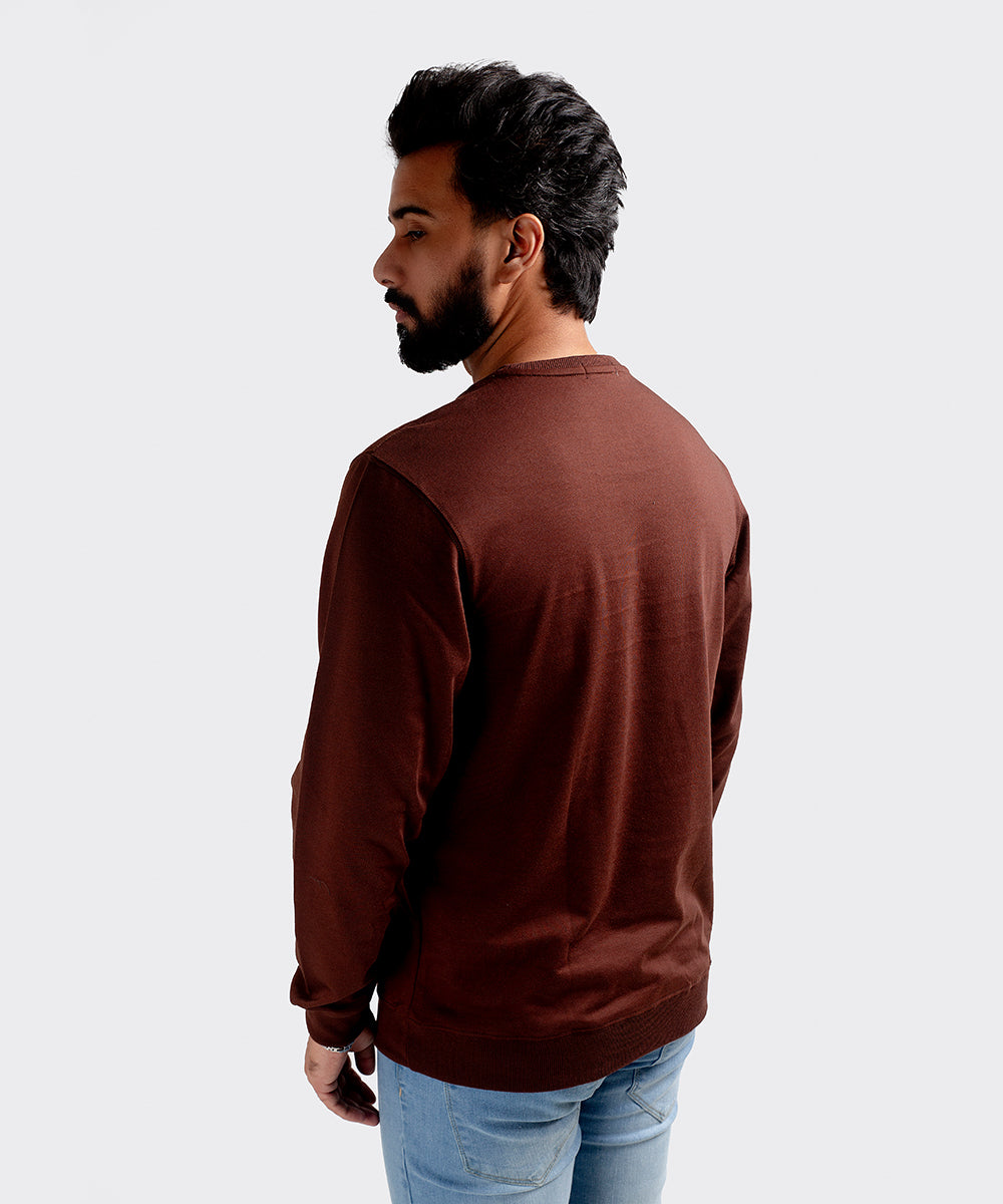 Men's Sweat Shirt - Brown Goat