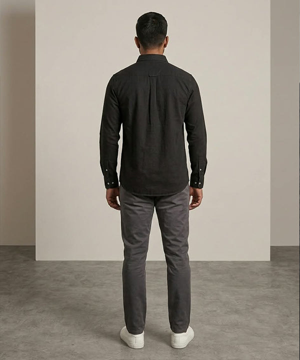Men's Black Casual Shirt -Shc-1621 (ORG-H)