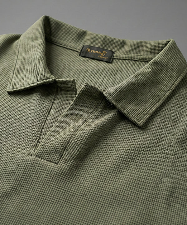 Men's T-Shirt Johnny Collar Green Tsh-5991
