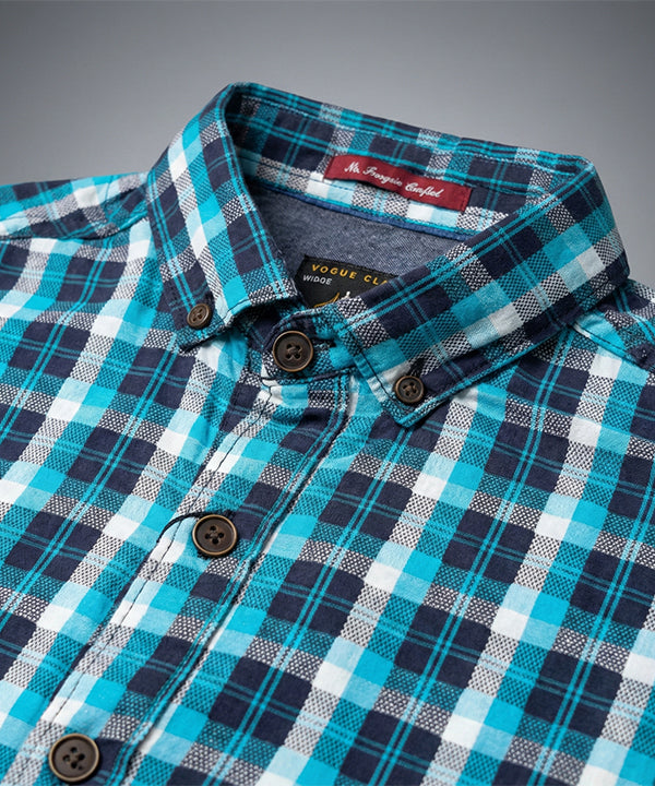 Men's Casual Shirt - Shc-1701 Ferozi Chk