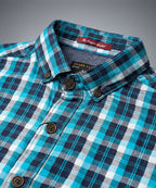 Men's Casual Shirt - Shc-1701 Ferozi Chk
