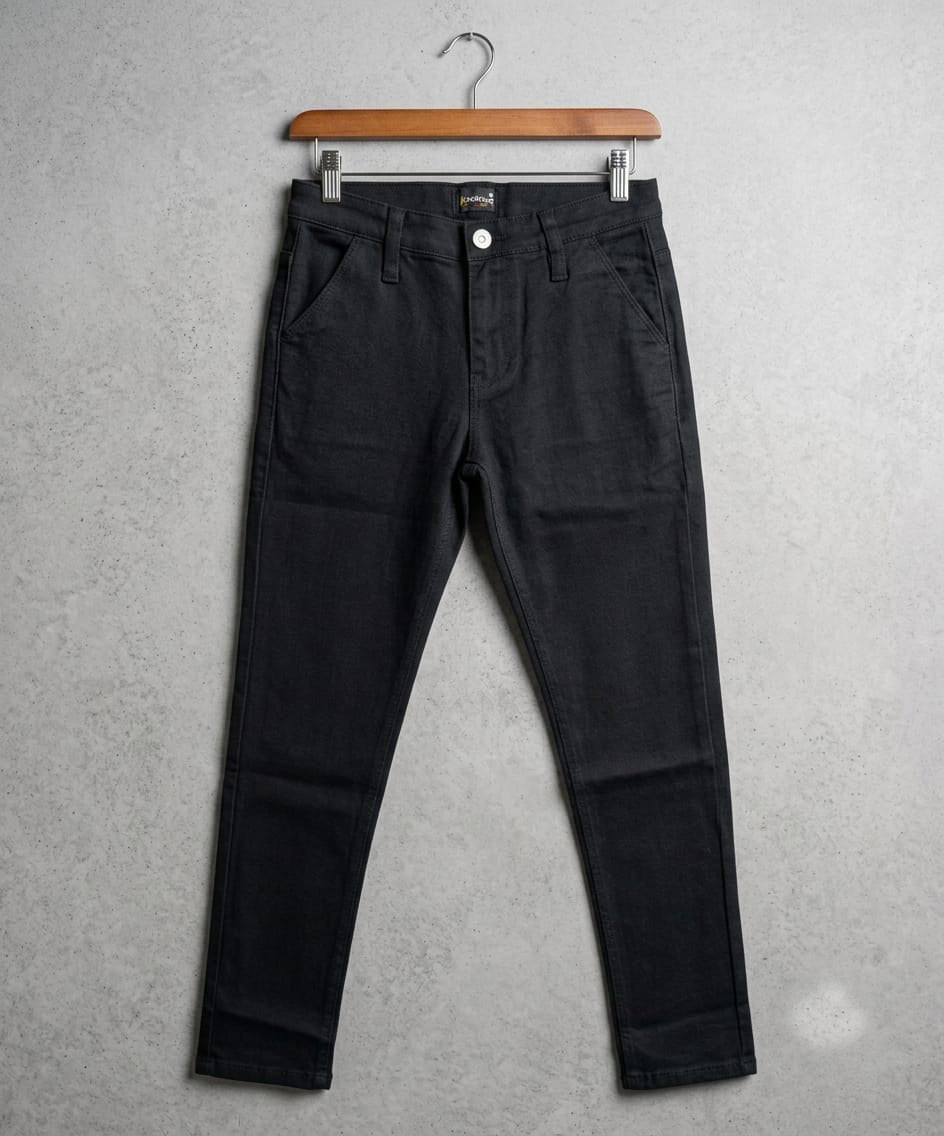 Kids Cotton Chino Pant - Bcp-0037 Black