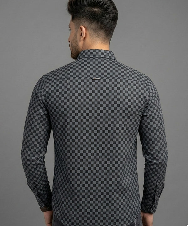 Men's Casual Shirt SHC-1544 PRINTED GREY