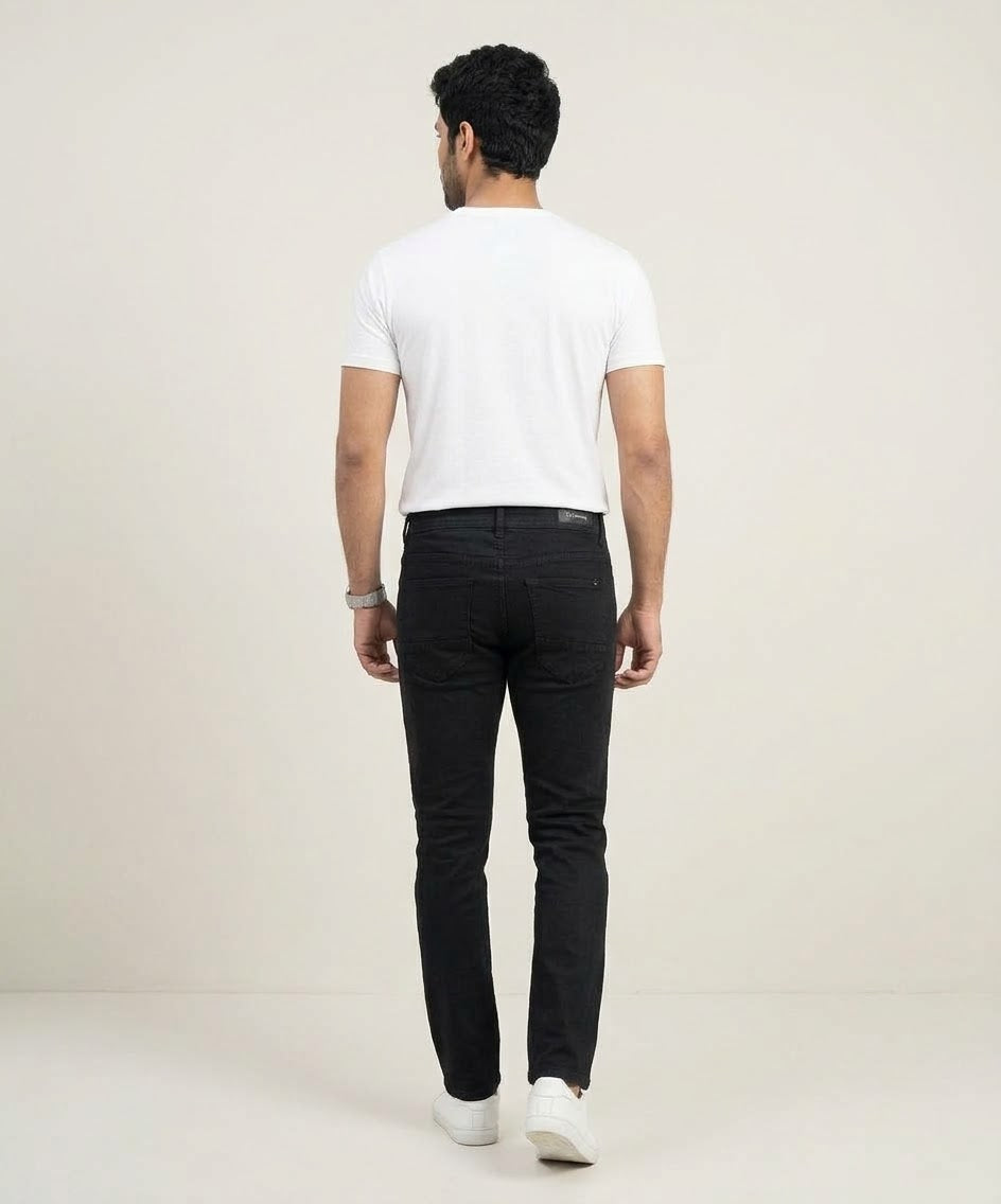 Men's Denim Slim Fit Jeans- Black JP-1782