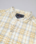 Men's Casual Shirt - Shc-1458 Yellow Chk