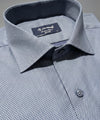 Men's Dress Shirt - Navy Dotted Dsh-0287
