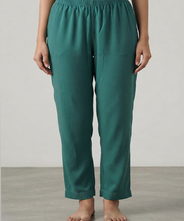 Women's Eastern Sea Green Embroidered 2-Piece Suit 0006