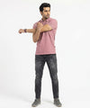 A|X Logo Self-Textured Polo T-Shirt TSH-7163 T-Pink