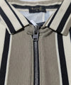 MEN'S T-SHIRT COLLAR BEIGE STRIPE Old Money TSH-7161