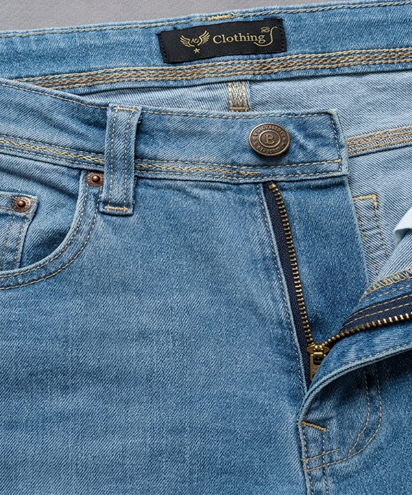 Men's Denim Straight Fit- Jp-2247 Ice-Blue